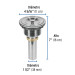 Contracanasta 3-1/2" inox, cuerpo profundo,con tapa, Riviera