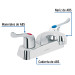 Mezcladora plástica 4" para lavabo, manerales de palanca