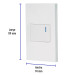 Placa armada 1 interruptor de 3vías, 1.5mód, Española,blanco