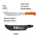 Machete rambo 12" cacha remachada naranja, con funda, Truper