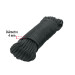 Piola de Nylon Paracord de 4mm x 15 m, negro, Fiero