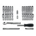 Juego de 54 herramientas cuadro 1/4" std y mm para mecánico