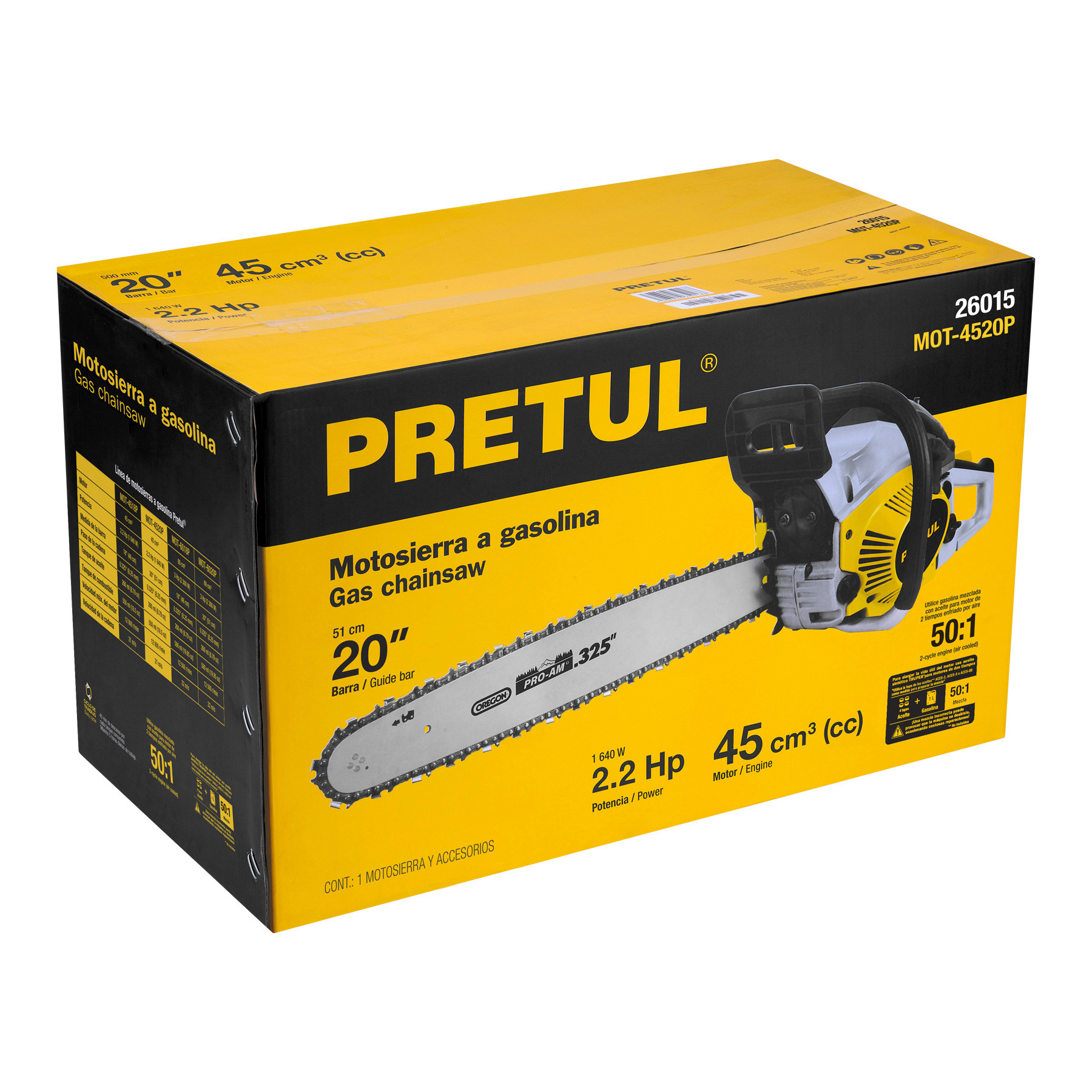 Caja de empaque de repuesto para MOT-4520P, Pretul