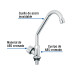 Llave individual para fregadero, ABS, cuello corto, Basic