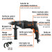 Taladro 1/2" 800 W dos velocidades, industrial, Truper