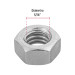 Blíster con 20 tuercas 5/16" hex de acero galvanizado, Fiero