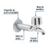 Llave 1/2" para fregadero con niple y chapetón, Foset