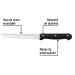 Cuchillo con sierra para asado 5" mango de plástico, Pretul