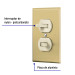 Placa armada 2 interruptor sencillo, línea Standard, alumini