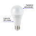 Lámpara LED tipo bulbo A19 6 W luz cálida, caja, Volteck