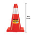 Cono de precaución de 45 cm de PVC con reflejante, Pretul