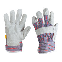 Guantes de carnaza y loneta, unitalla, Pretul