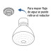 Regadera redonda de ABS 3", 5 funciones, sin brazo, Foset