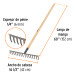 Rastrillo recto de 16 dientes, mango de 60", Truper