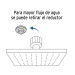 Regadera cuadrada ABS 8" acabado cromo sin brazo, Foset
