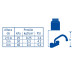 Mezcladora 4" para lavabo, tubular, cartucho cerámico