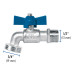 Llave esfera latón 1/2" 130 g s/adap