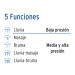 Regadera redonda de ABS 3", 5 funciones, sin brazo, Foset