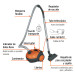 Aspiradora canister 1.2 L, Truper
