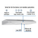 Campana extractora 75cm, empotrable, acero inoxidable, Foset