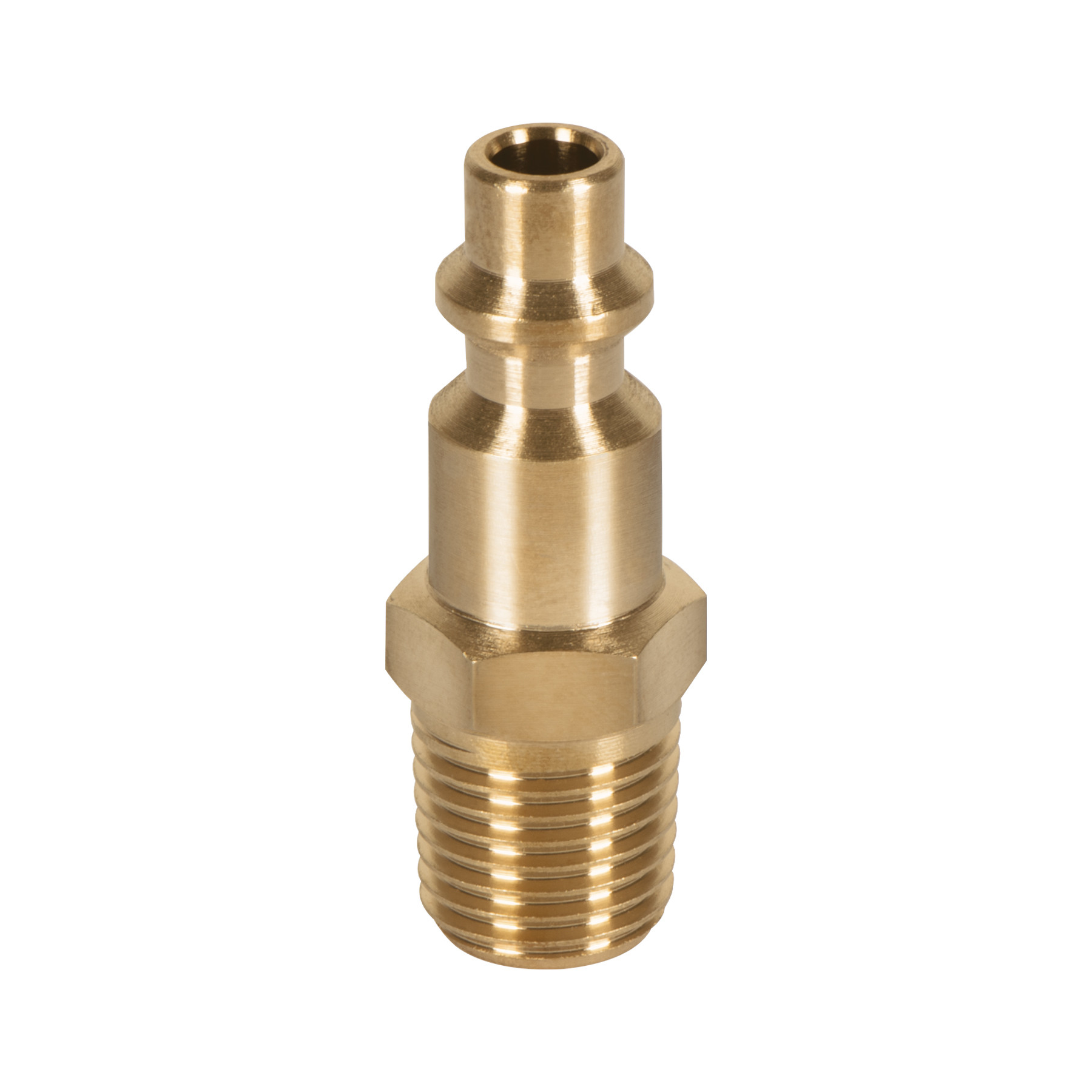 Conector rápido de latón, tipo M, cuerda 1/4" NPT, macho