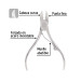 Alicate para pedicure 4", cabeza curva, Pretul