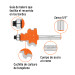 Broca router, jovel, 1", con balero, Truper