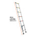 Escalera telescópica,13 peldaños, tipo II, capacidad 102kg