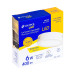 Luminario LED tipo plafón 6 W, redondo, luz cálida, blanco