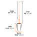 Bieldo para paja, 5 dientes, mgo largo 48", cab/grande