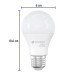 Lámpara de LED tipo bulbo A19 8 W, luz cálida, caja, Basic