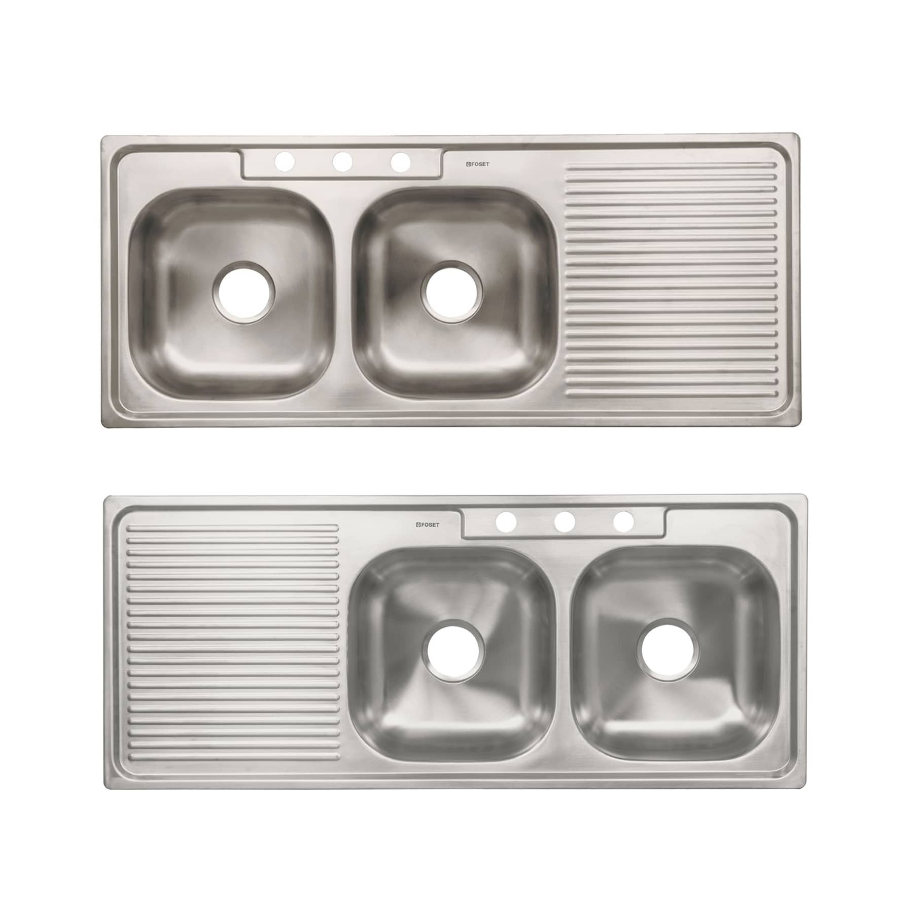 Tarjas de empotrar doble tina 120 x 50 cm