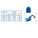 Mezcladora 4" para lavabo, cuello tubular, manerales cono