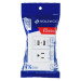 Placa armada 1contacto, 2puertos USB, 1.5mod,Española,blanco