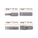 Estuche con 6 puntas planas combinadas largo 1", Expert