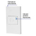 Placa armada 1 interruptor de timbre,1.5mod, Española,blanco