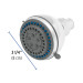 Regadera redonda de ABS 3", 5 funciones, sin brazo, Foset
