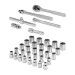 Juego de 36 herramientas cuadro 3/8" std y mm para mecánico
