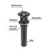 Contra p/lavabo, 1-1/4", con rebosadero, push, latón, negro