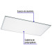 Panel delgado colgante de LED 65 W 60 x 120 cm luz neutra