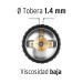 Pistola p/pintar gravedad HVLP vaso plástico, 1.4 mm, Expert
