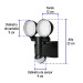 Arbotante LED 12 W negro con sensor de movimiento, Volteck