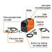 Soldadora para microalambre y electrodo, 130 A, Truper
