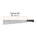 Machete punta recta 18", cacha inyectada, Truper