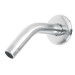 Brazo de acero cromado y chapetón de acero inox p/regadera