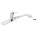 Monomando inox para fregadero, cuello recto, Foset