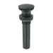 Contra p/lavabo, 1-1/4", sin rebosadero, hongo, latón, negro