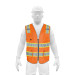 Chaleco de seguridad de alta visibilidad, naranja, grande