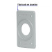Placa para intemperie tipo FS, sencilla, de sobreponer