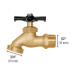 Llave para manguera, de latón 1/2"", 100 g, Pretul